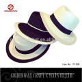 vintage lady straw fedora hat